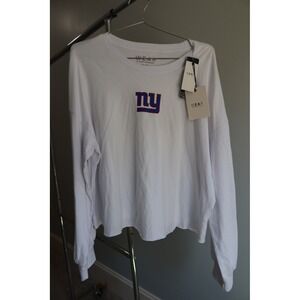 WEAR by Erin Andrews New York Giants Women's Long Sleeve Crop Top Shirt